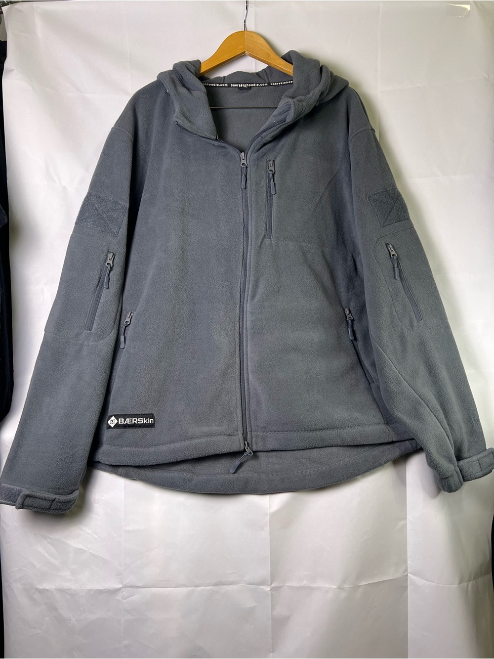 BAERSkin Tactical Fleece Hoodie V1 Full Zip - Grey - Men's 3XL